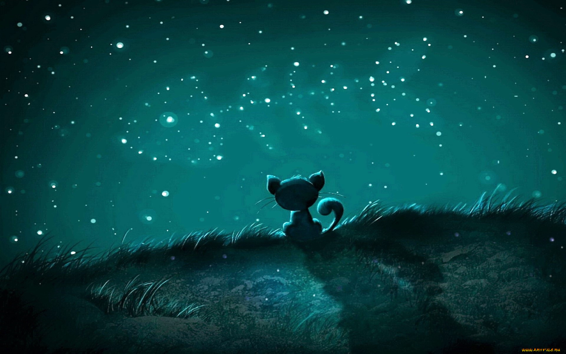 Спокойной ночи темные ночи. Ночь. Животные и звездное небо. Ночное небо мультяшное. Ночной кот.